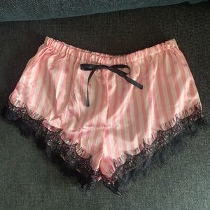 Satin silk/lace lingerie shorts